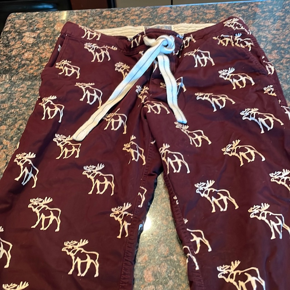 A&F vintage reindeer pajama pants